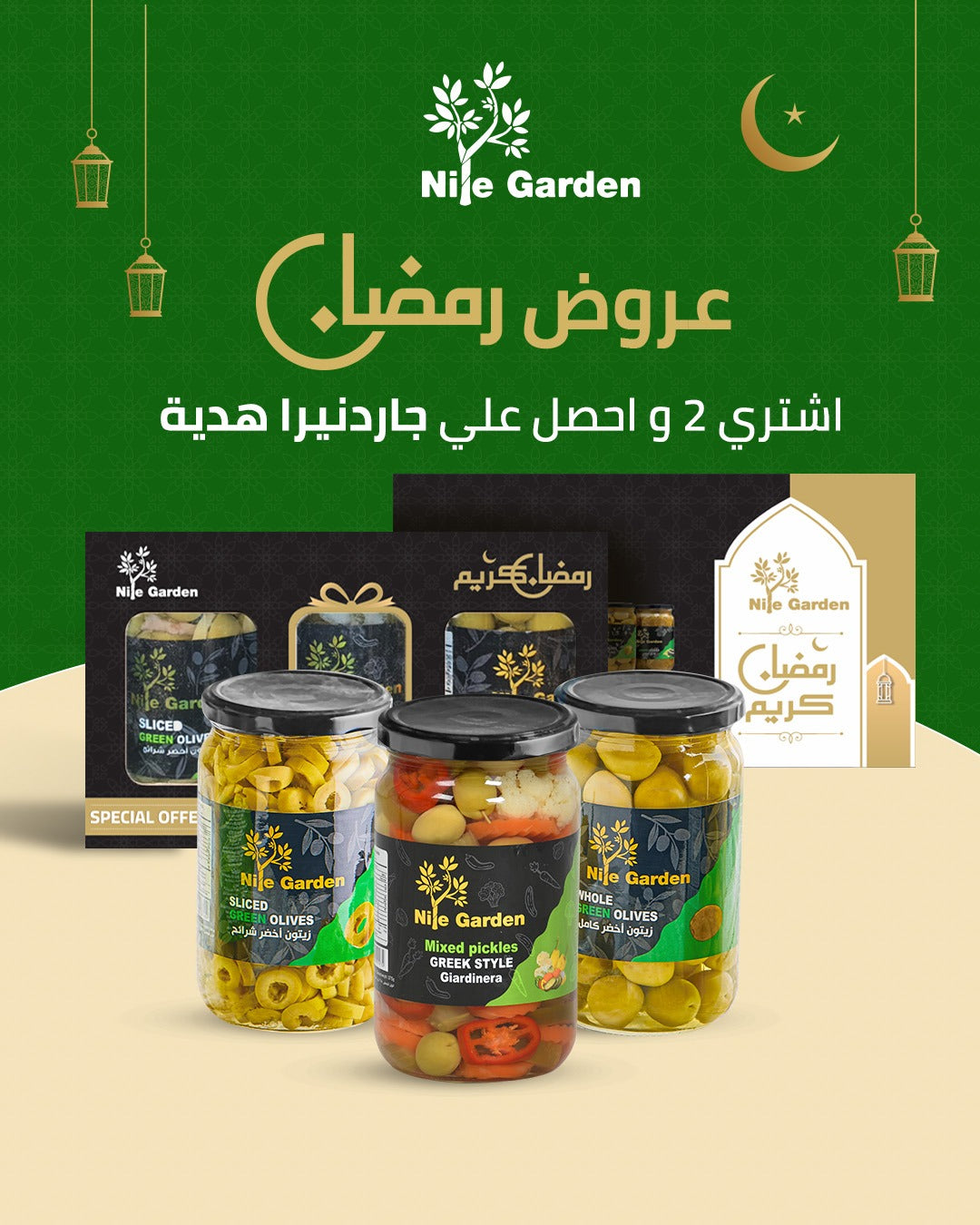 Green whole olives and sliced box with a gift from the heart of the Greek kitchen